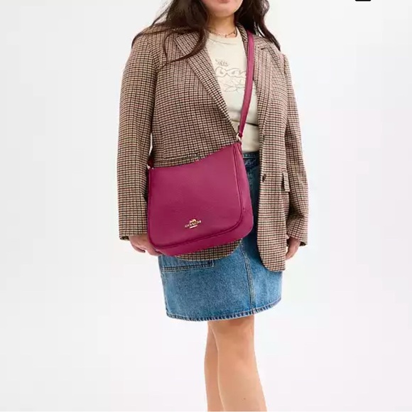 Coach Ellie File Bag Gold/Pink - Picture 14 of 16